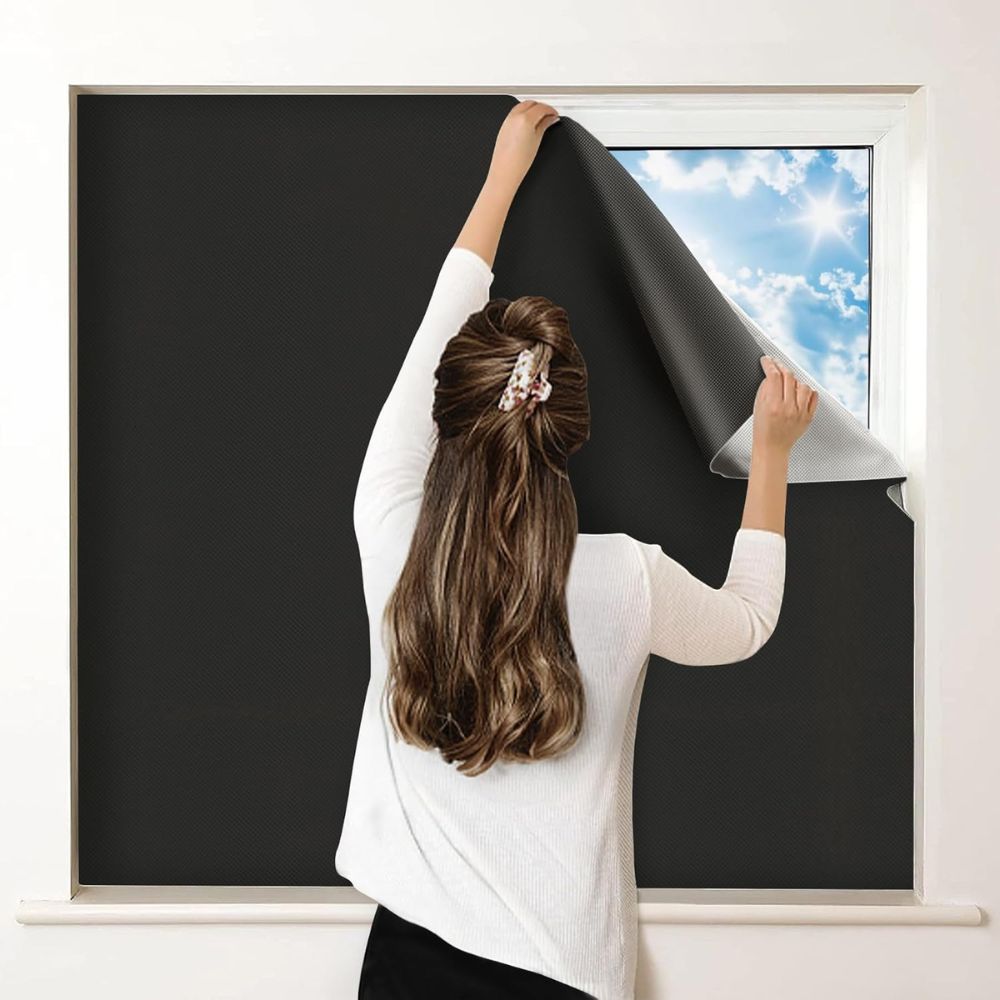 Blackout Window Shade Self-Adhesive Sun Blocking Privacy Cover