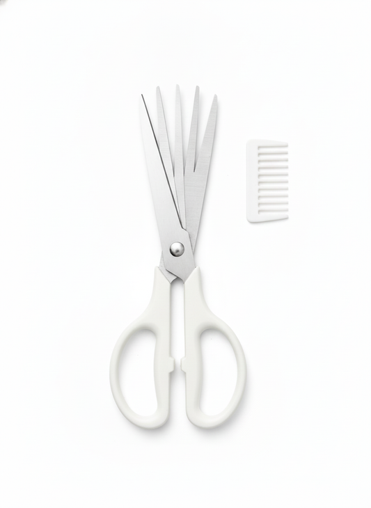 White Herb Scissors With Five Blades