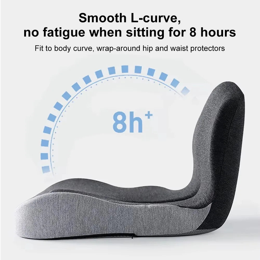 Seat Cushion Memory Foam Lumbar Support Pillow For Car And Office