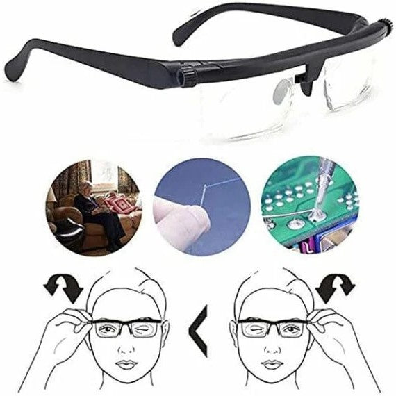 Adjustable Focus Glasses For Near And Far Vision Correction
