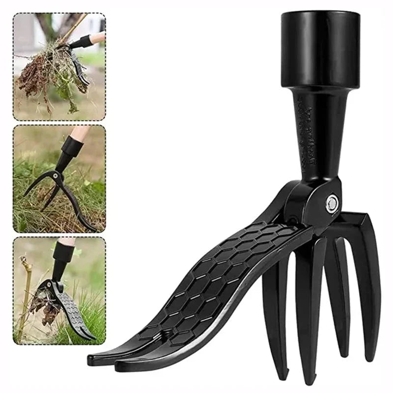 Weed Puller With Adjustable Long Stainless Steel Handle, Detachable Head