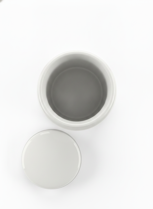 White Ceramic Rice Canister - Storage Items for kitchen