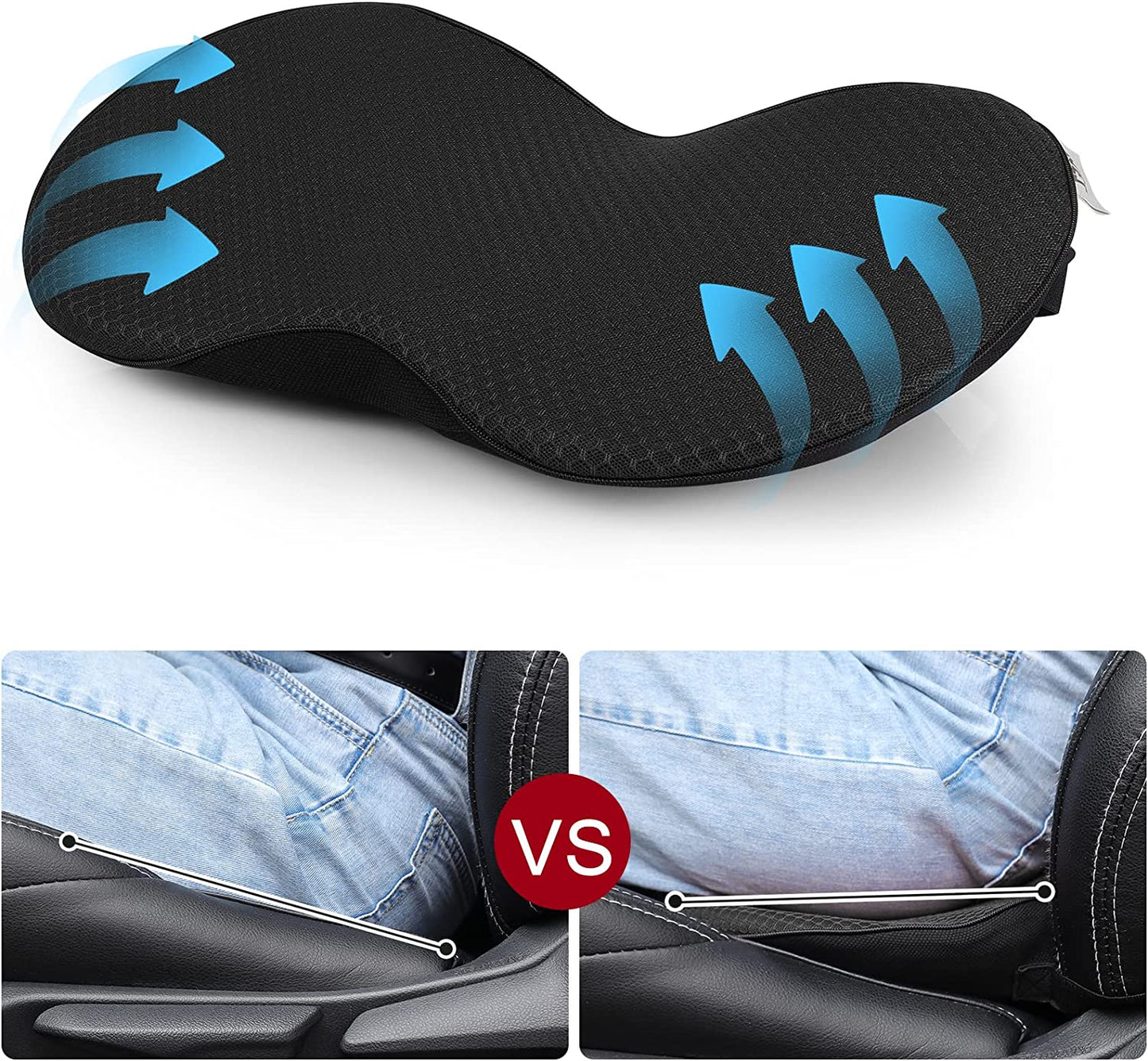 Car Seat Cushion For Shorter Drivers And Enhanced Driving Comfort