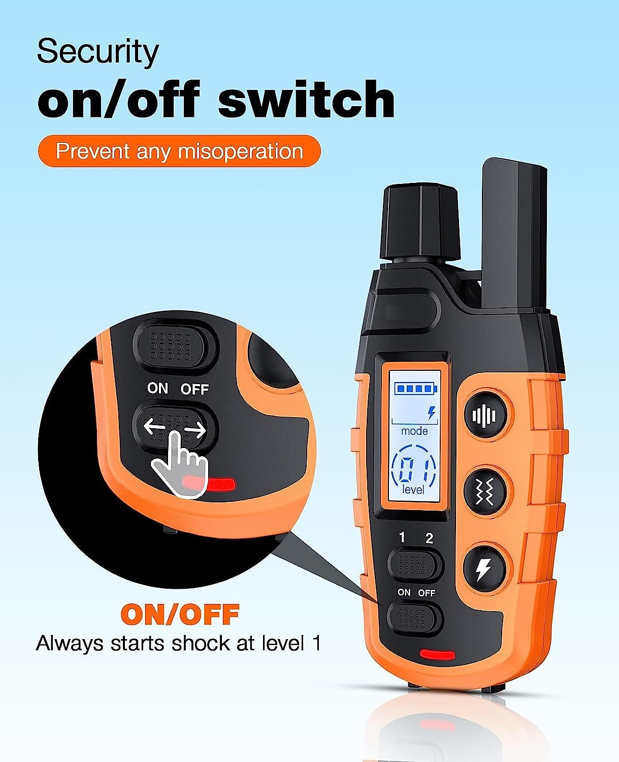 Remote Dog Training Collar 1000m Waterproof Rechargeable E-Collar