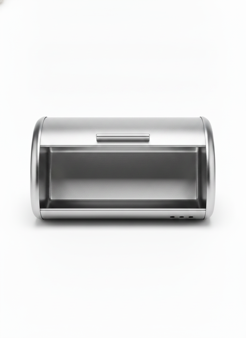 Silver Stainless Steel Bread Box - Storage Items for kitchen