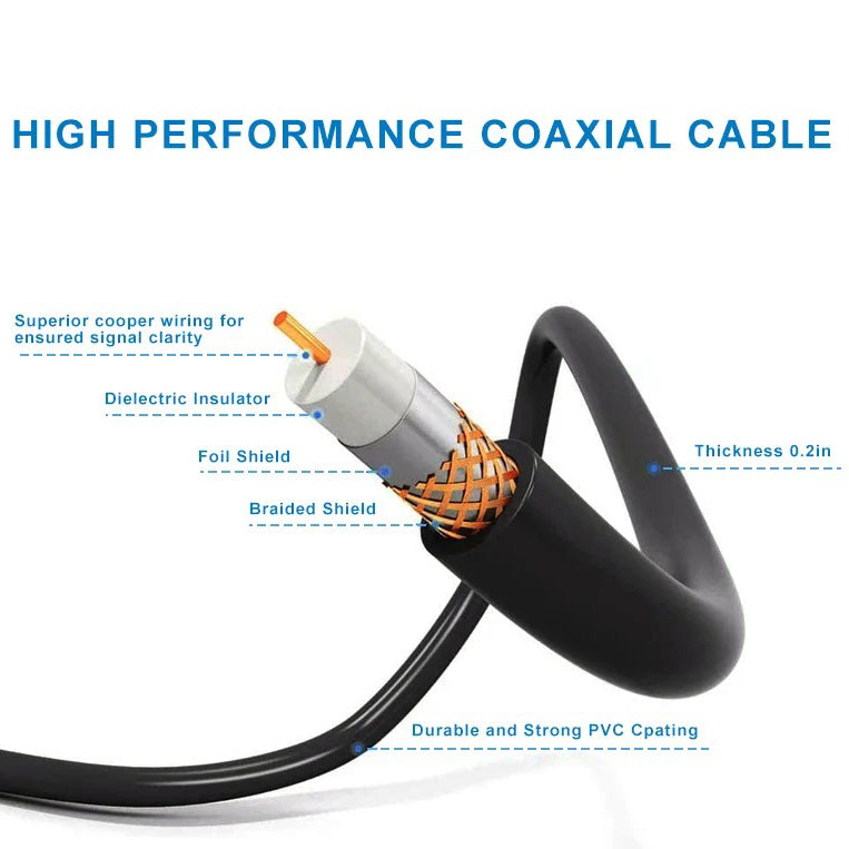 TV Antenna Long Range Digital HD 360° Directional Motor And Mounting Pole