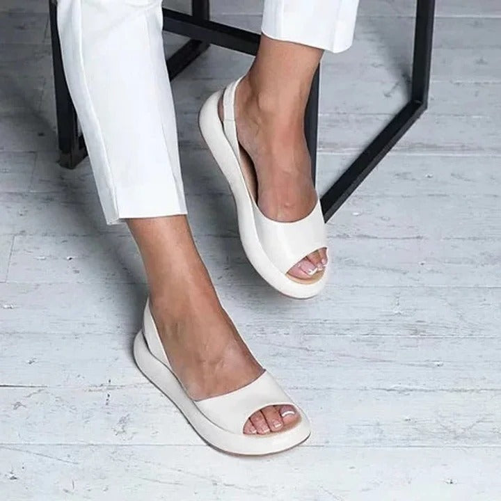 Slip-On Sandals With Open Toe And Elastic Band