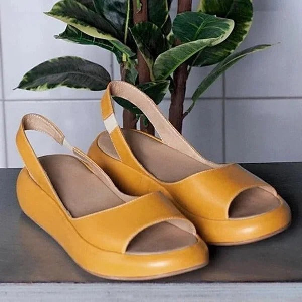 Slip-On Sandals With Open Toe And Elastic Band
