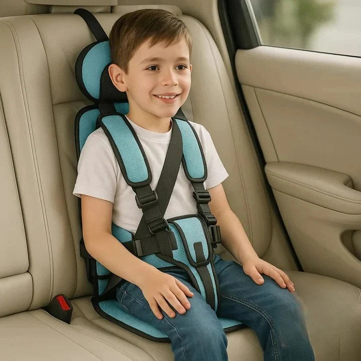 Child Car Travel Seat With Safety Harness For Secure Vehicle Use