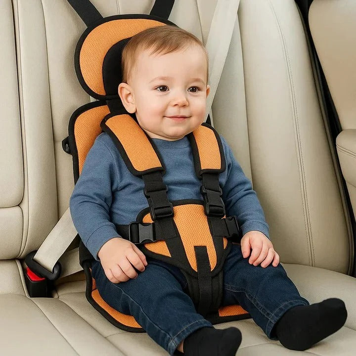 Child Car Travel Seat With Safety Harness For Secure Vehicle Use
