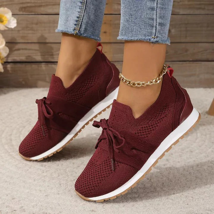 Supportive Sneakers With Breathable Mesh Upper For Foot Support