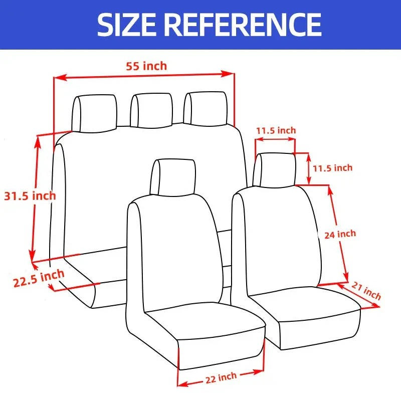 Car Seat Covers Waterproof 5-Seat Set For Cars SUVs Trucks