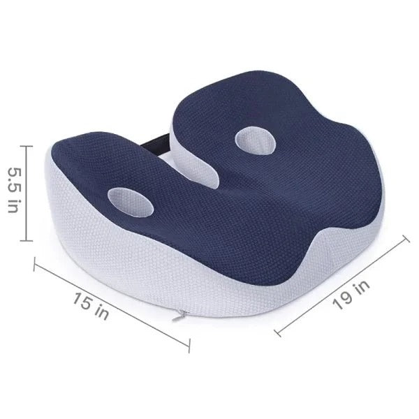 Memory Foam Seat Cushion For Sit Bone Relief, Adjustable Comfort