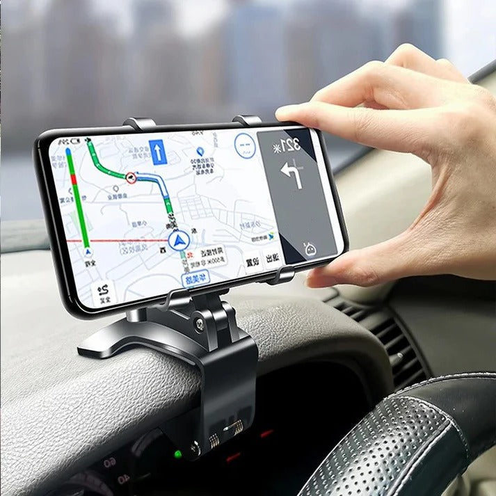 Car Phone Holder Adjustable 360° Rotating Mount With Secure Grip