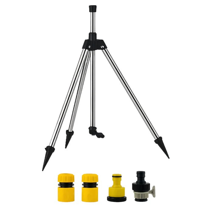 Rotating Tripod Sprinkler Heavy-Duty High-Pressure Adjustable Spray For Large Lawns