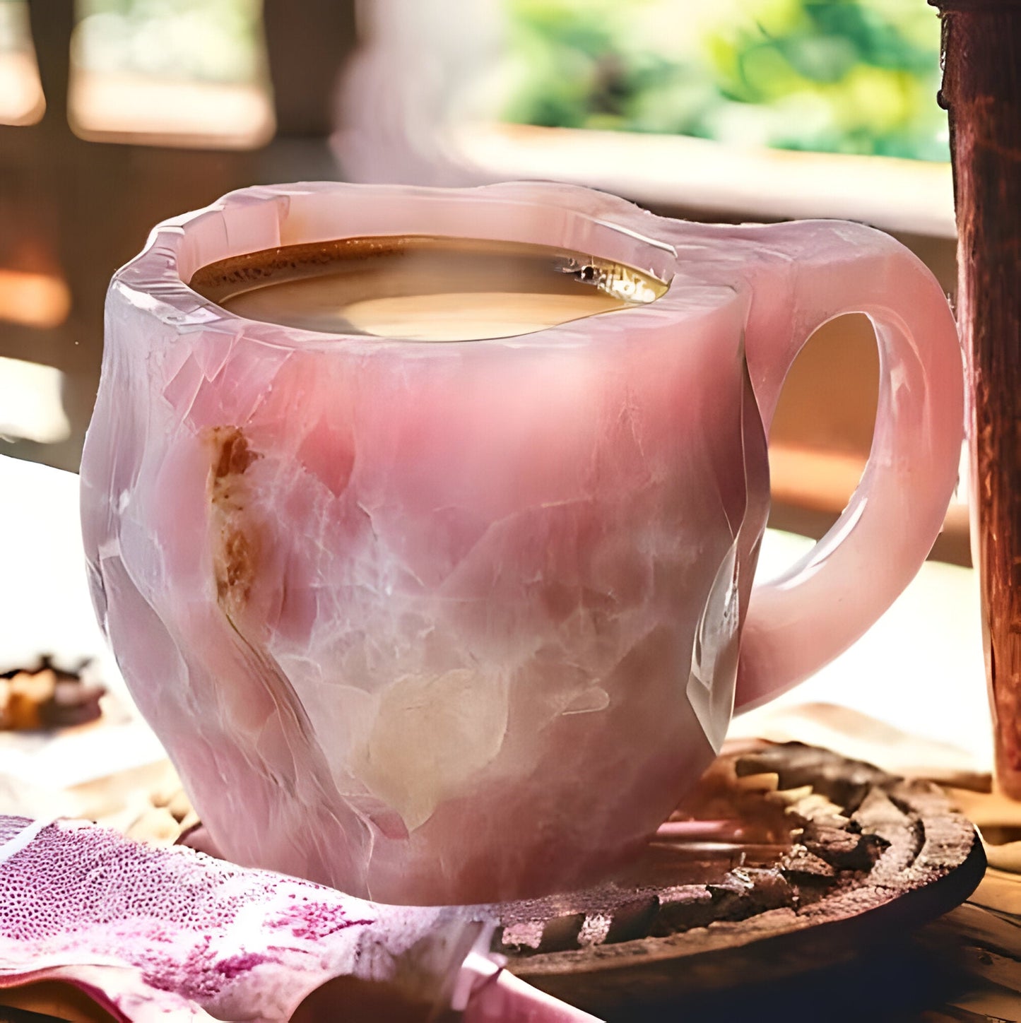 Coffee Mugs With Mineral Crystal Finish, Durable Dishwasher And Microwave Safe