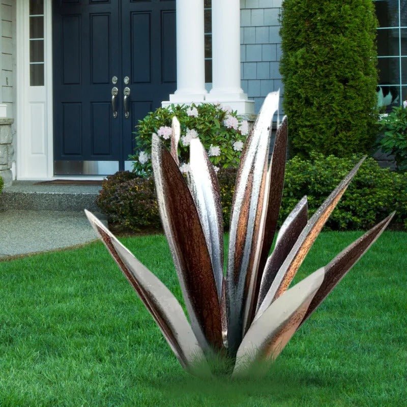 Metal Decorative Plant Sculpture Agave Americana For Indoor Outdoor Decor