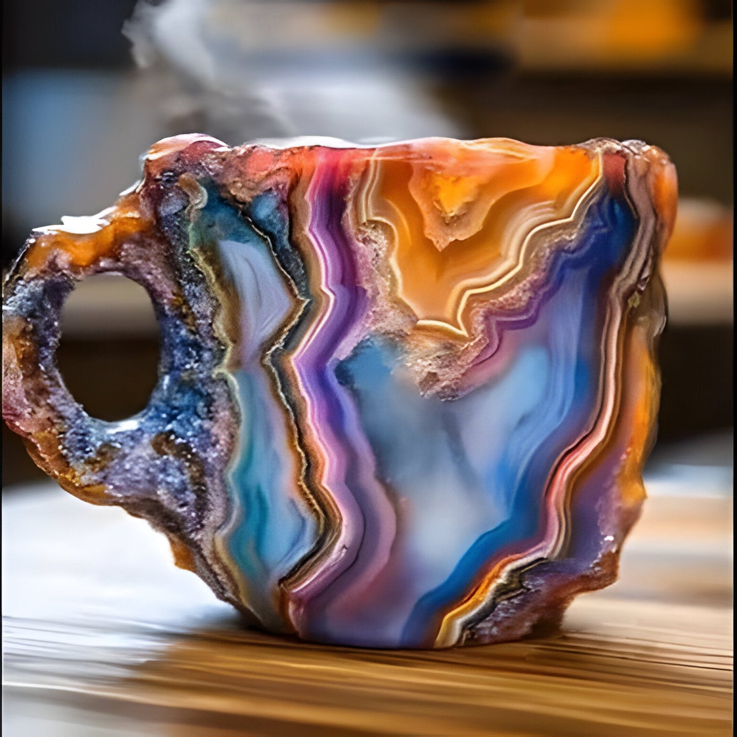 Coffee Mugs With Mineral Crystal Finish, Durable Dishwasher And Microwave Safe