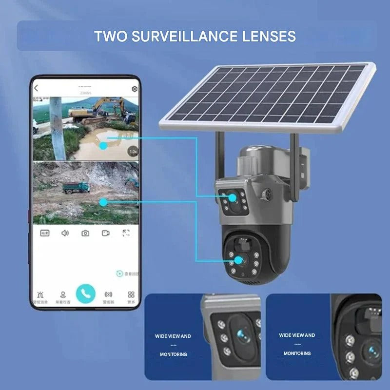 4K Wireless Security Camera DualGuard Dual-Lens Outdoor Night Vision Two-Way Audio