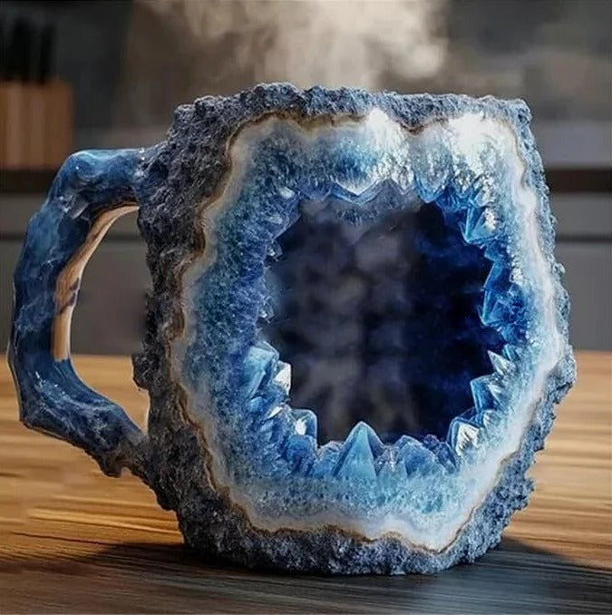 Coffee Mugs With Mineral Crystal Finish, Durable Dishwasher And Microwave Safe