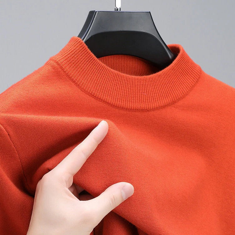 Men's Cashmere Sweater With Elegant Hem And Refined Tailoring