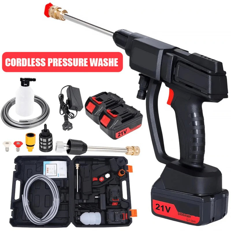 Cordless High Pressure Washer With Two Rechargeable Batteries Included