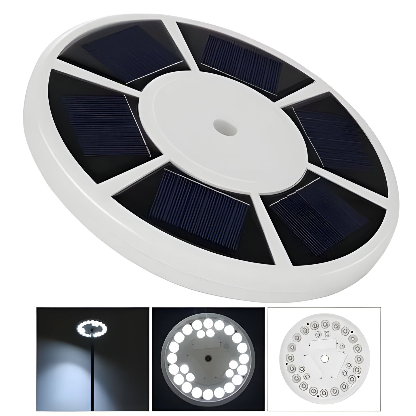 Solar Flagpole Lights LED All-Night Long-Lasting Bright Illumination For Flags