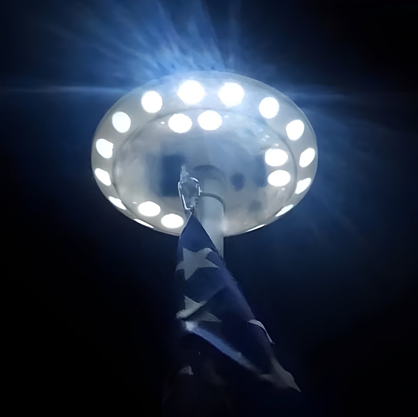 Solar Flagpole Lights LED All-Night Long-Lasting Bright Illumination For Flags