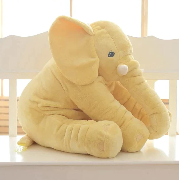 Cuddle Pillow Baby Elephant Plush for Nursery, Soft Stuffed Toy