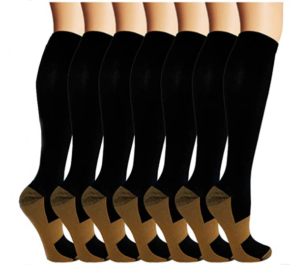 Compression Socks With Copper, 7 Pairs For Women And Men Workout Recovery