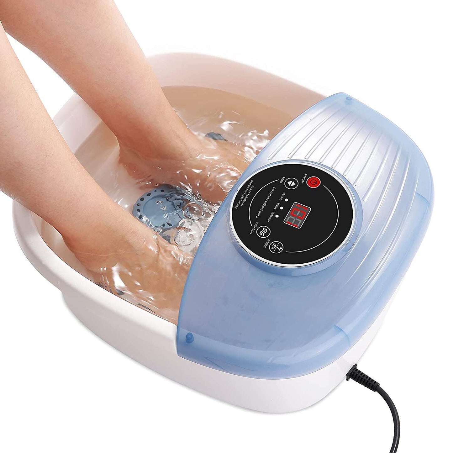 Foot Spa Massager With Temperature Control, Bubble Bath And Vibration