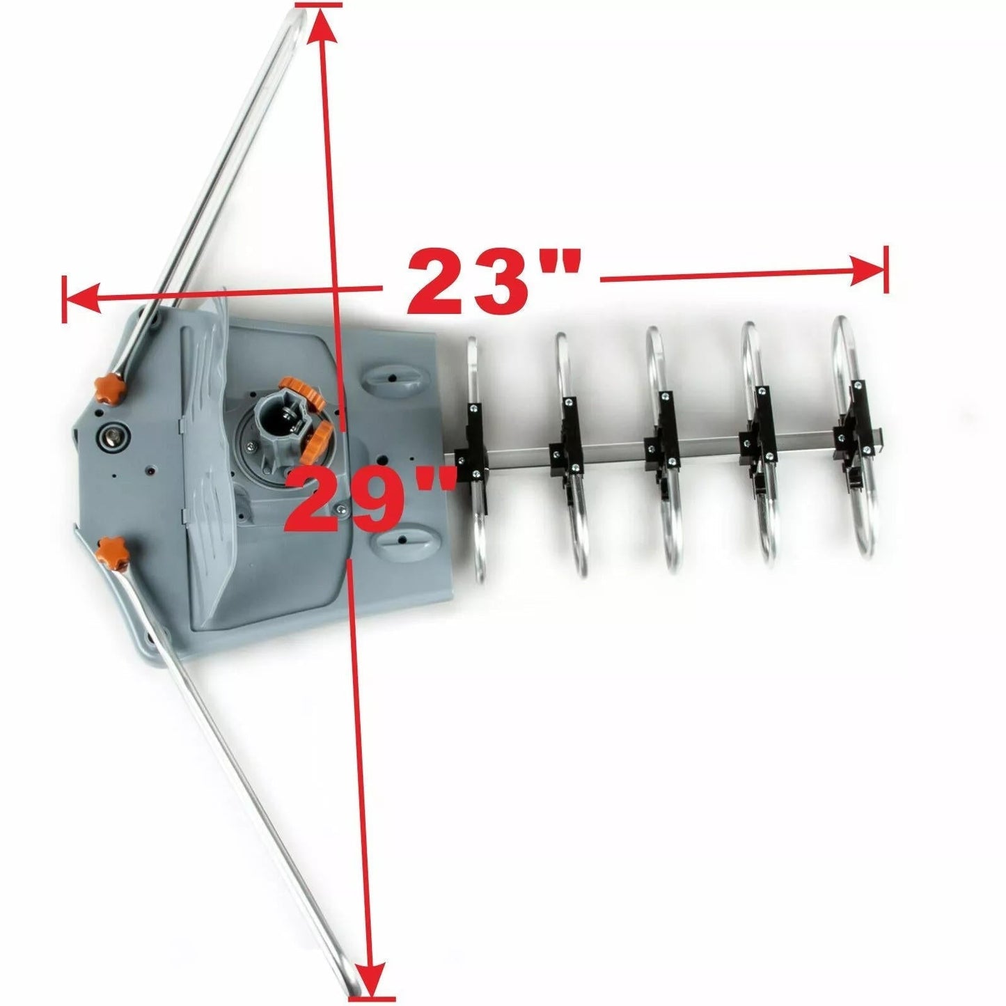 TV Antenna Long Range Digital HD 360° Directional Motor And Mounting Pole