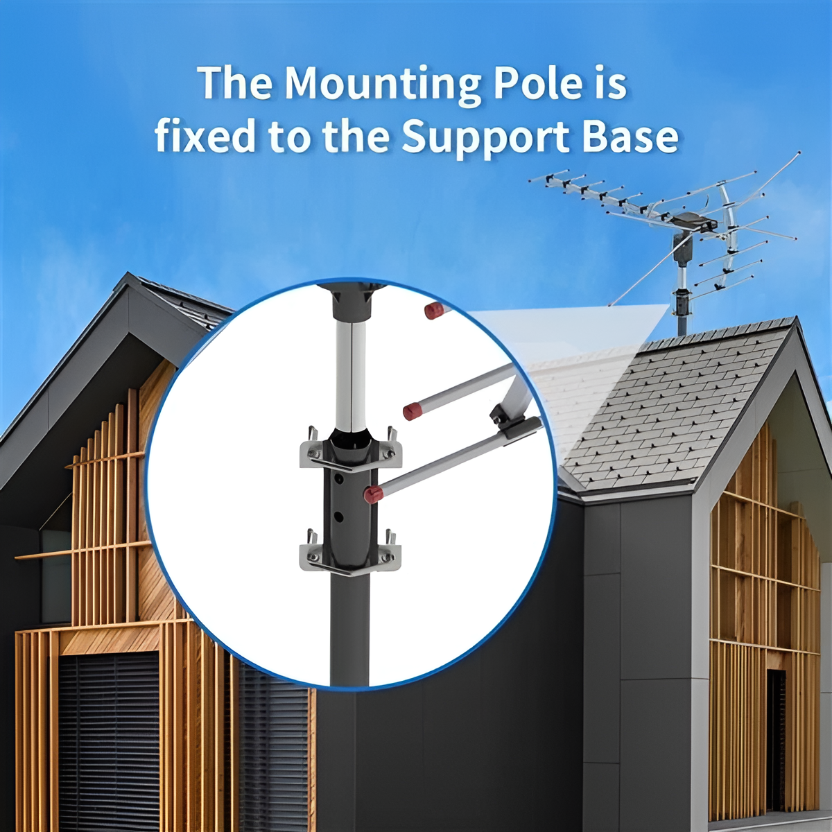 Digital Outdoor HD TV Antenna 2025 Extra-Range 360° Motorized Free HD Channels