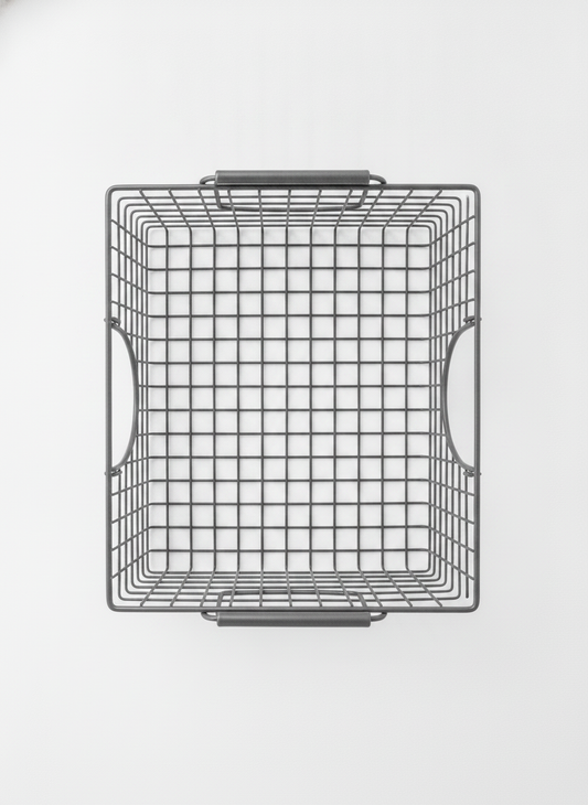 Dark Gray Stackable Wire Storage Basket - Storage Items for kitchen