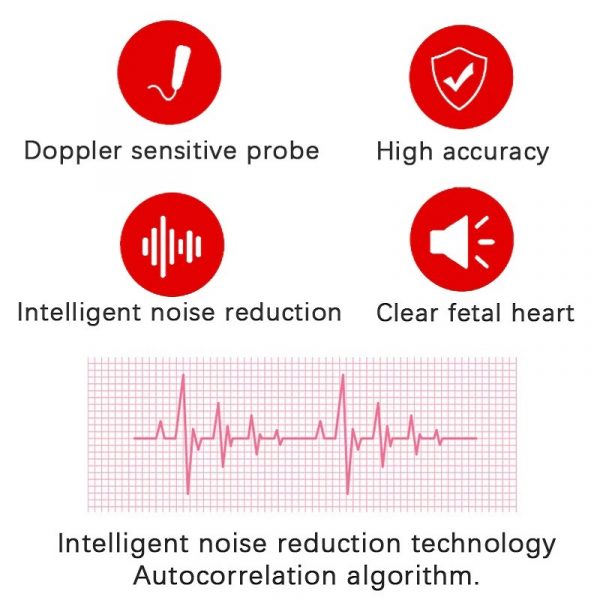 Fetal Doppler Heart Rate Monitor For Home Pregnancy Baby Heartbeat Sound Detector