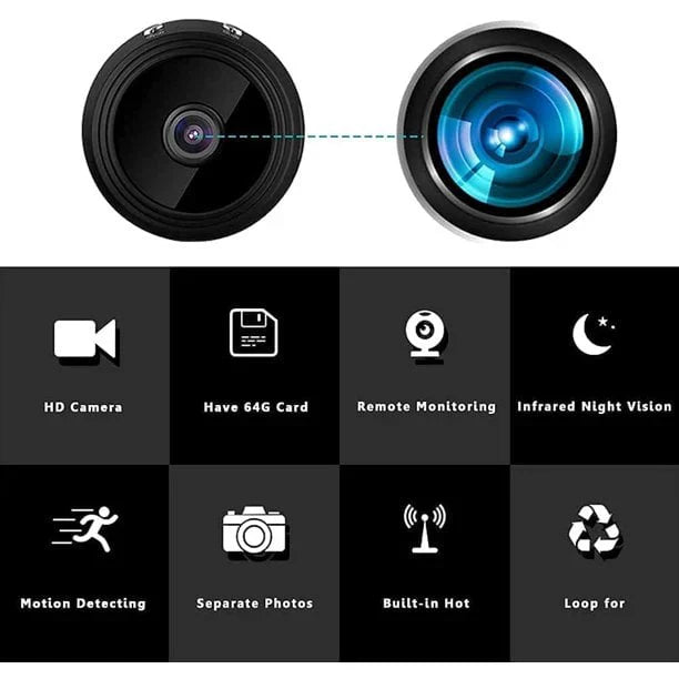 Wireless Magnetic Mini Camera With Audio And Live Video Feed