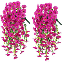 Artificial Morning Glory Flower Hanging Vine UV Resistant Outdoor Decor