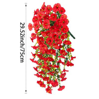 Artificial Morning Glory Flower Hanging Vine UV Resistant Outdoor Decor