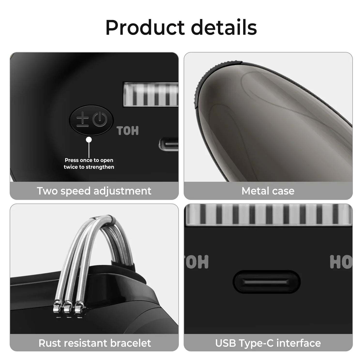 Cordless Handheld Vibration Massager With Heat And USB Charging