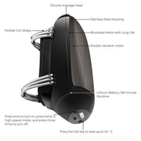 Cordless Handheld Vibration Massager With Heat And USB Charging