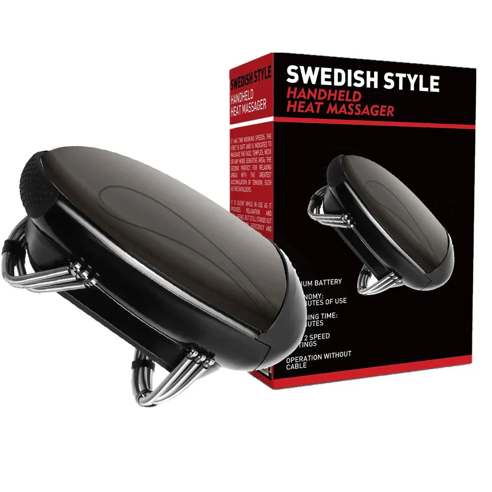 Cordless Handheld Vibration Massager With Heat And USB Charging