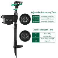 Motion Activated Deer Repellent Sprinkler Solar Powered With Automatic Sensor