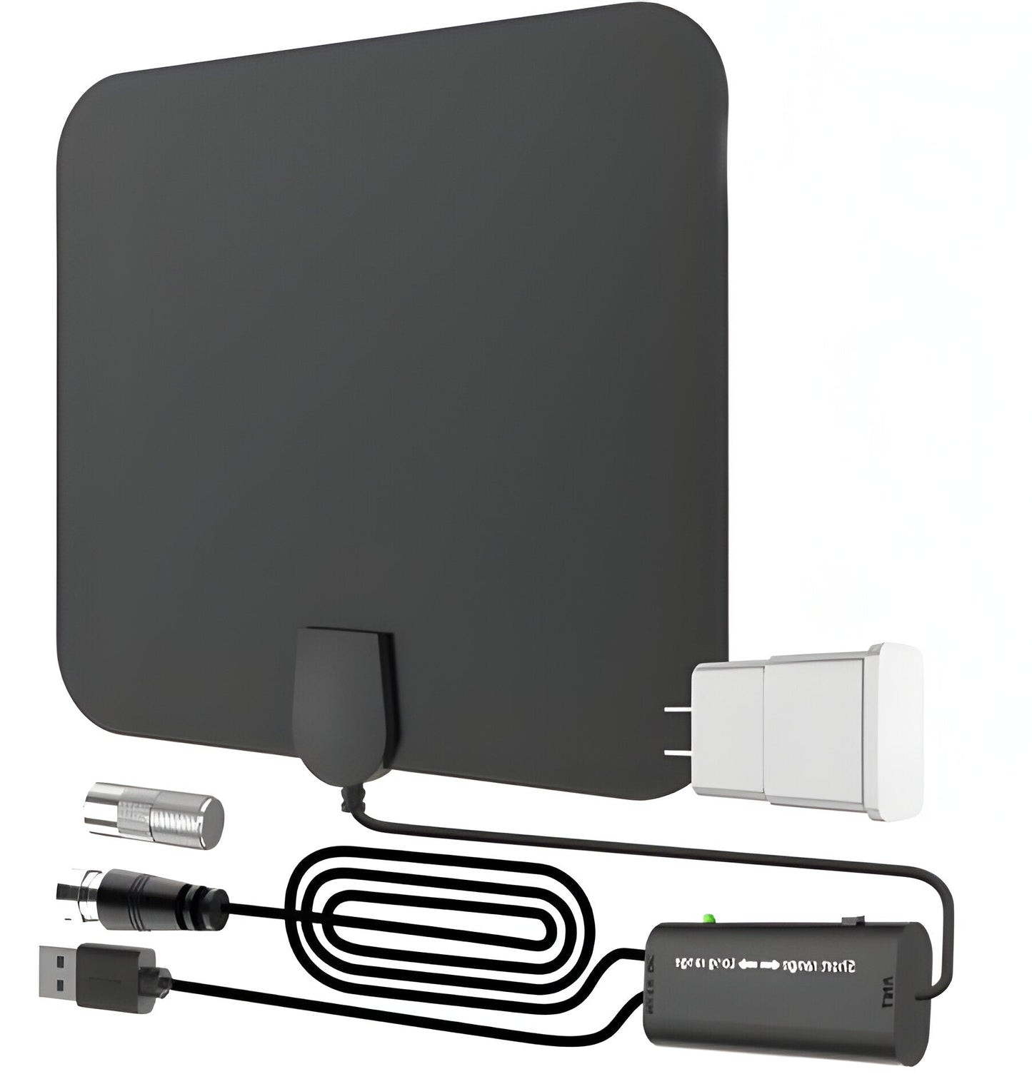Indoor Digital HDTV Antenna With 300-Mile Range And Signal Booster