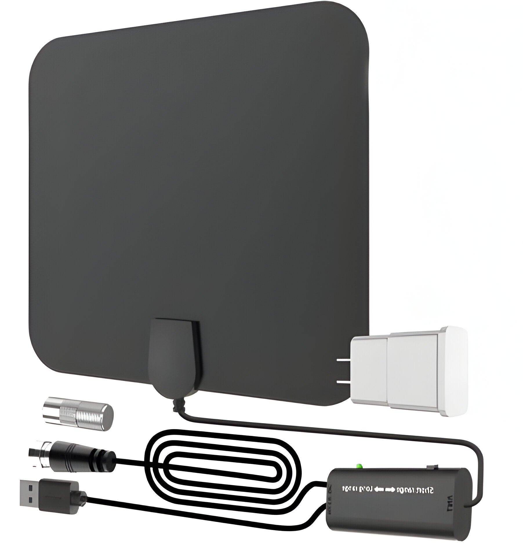 Indoor Digital HDTV Antenna With 300-Mile Range And Signal Booster