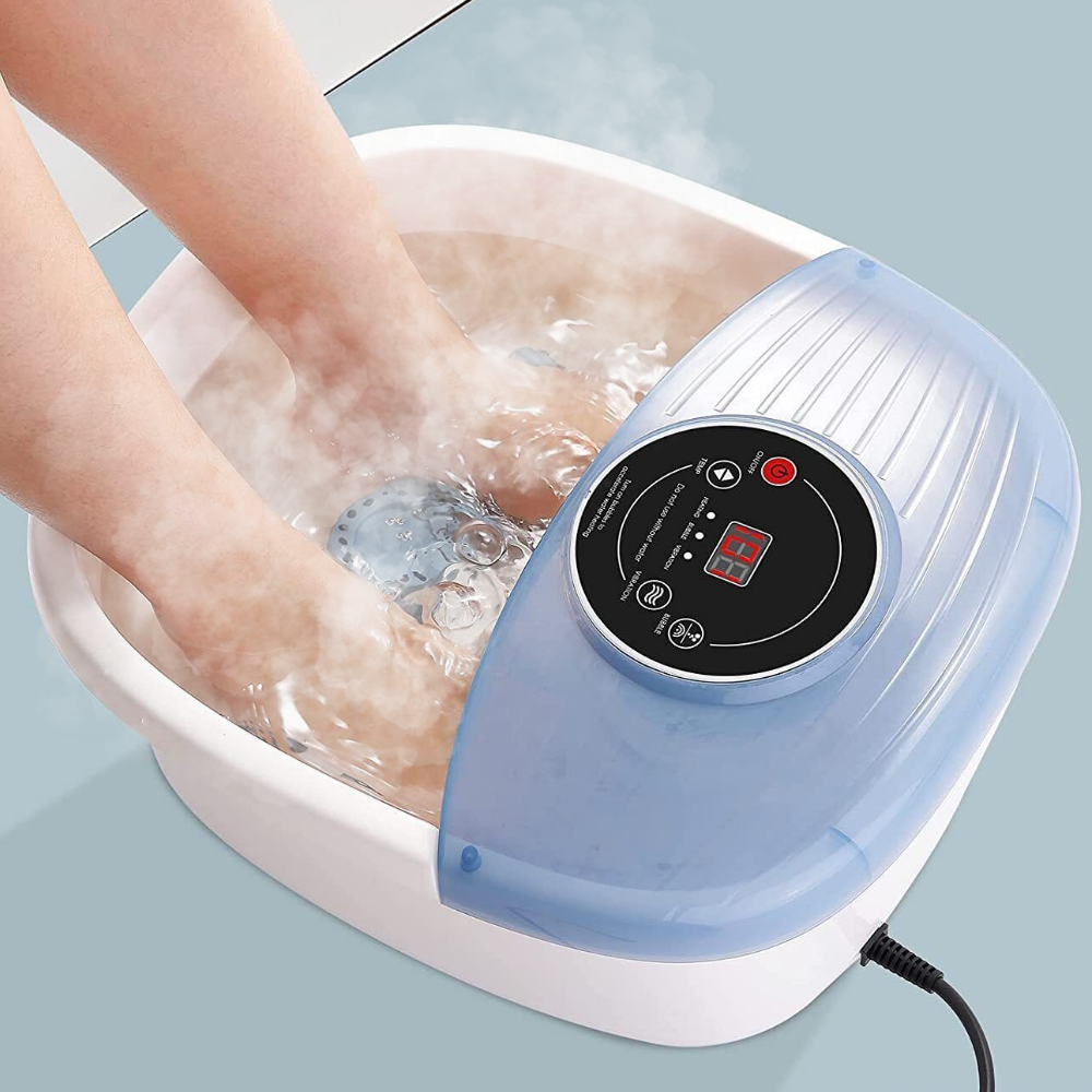Foot Spa Massager With Temperature Control, Bubble Bath And Vibration