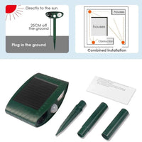 Ultrasonic Deer Repeller - Pack Of 4 Solar Powered - Get Rid of Deer in 48 Hours