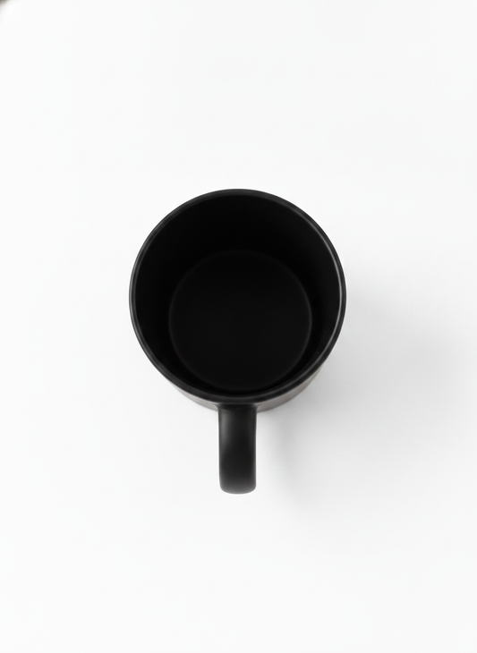 Black Matte Ceramic Coffee Mug - Mugs