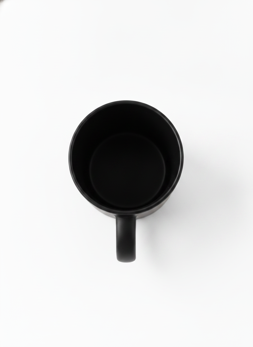 Black Matte Ceramic Coffee Mug - Mugs