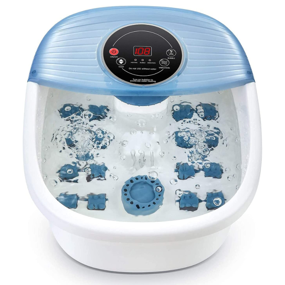 Foot Spa Massager With Temperature Control, Bubble Bath And Vibration