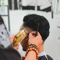 Men's Hair Clippers Gold Cordless Set With Professional Trimmer